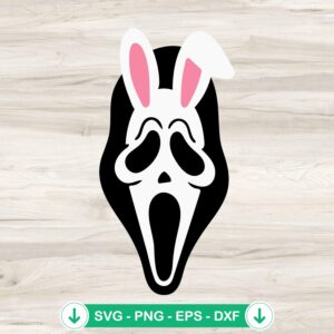Ghostface Bunny Easter SVG file for Cricut cutting machine
