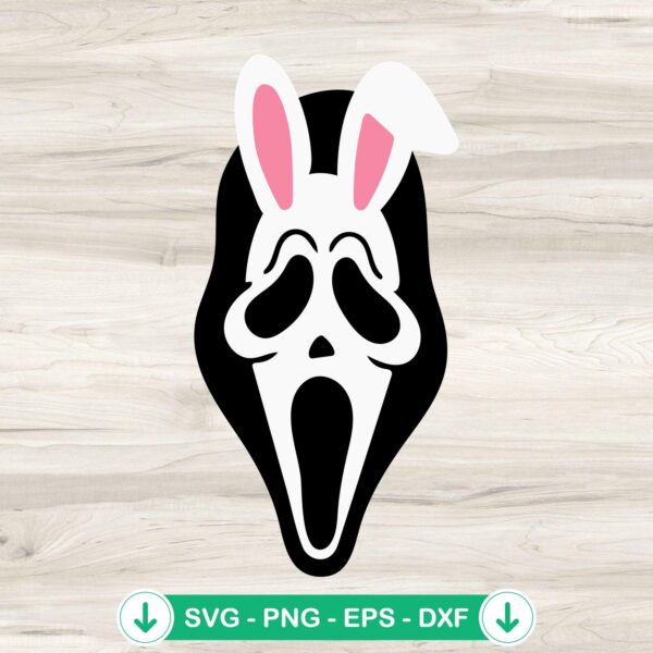 Ghostface Bunny Easter SVG file for Cricut cutting machine