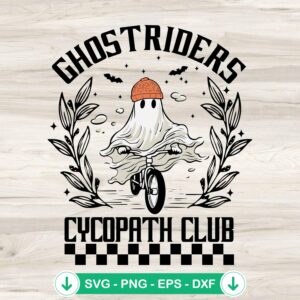 Ghostriders Cycopath Club SVG file for Cricut cutting machine