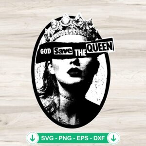 God Save The Queen SVG file for Cricut and cutting machine