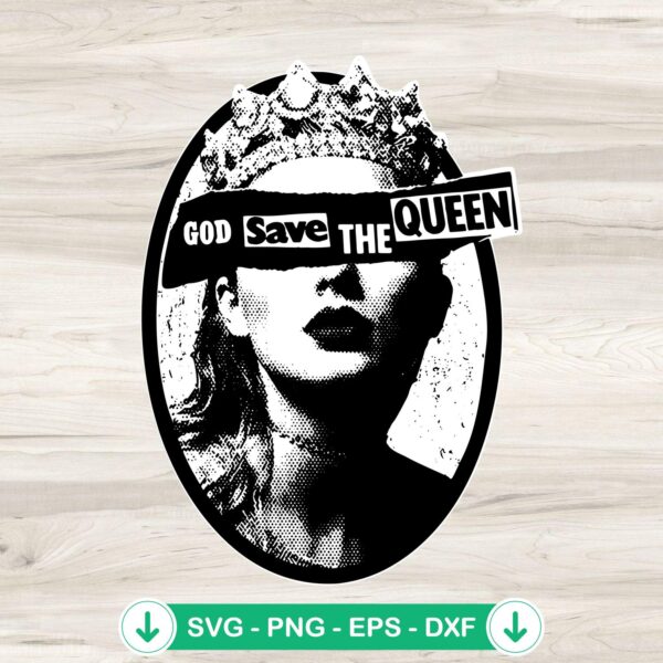 God Save The Queen SVG file for Cricut and cutting machine