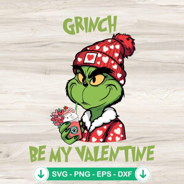 Grinch Be My Valentine SVG file for cricut, cutting file