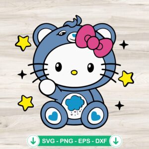Grumpy Kitty Care Bear SVG file for Cricut cutting machine