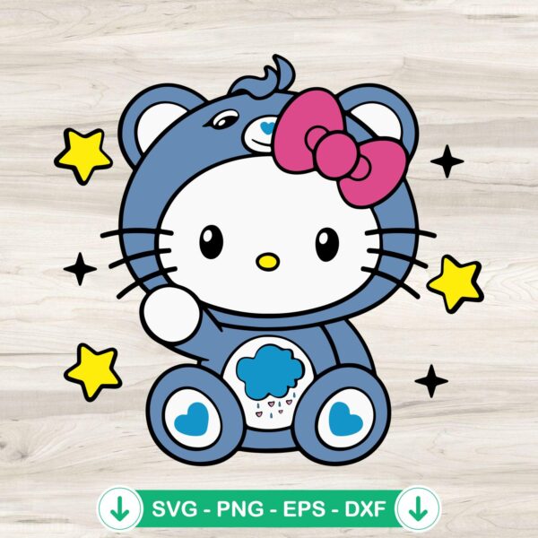 Grumpy Kitty Care Bear SVG file for Cricut cutting machine