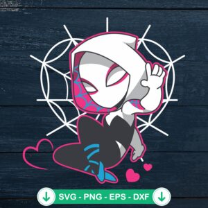 Gwen Stacy Spider-Woman SVG file for Cricut cut files