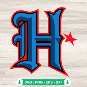 H HTown SVG file for Cricut and Silhouette cutting machine