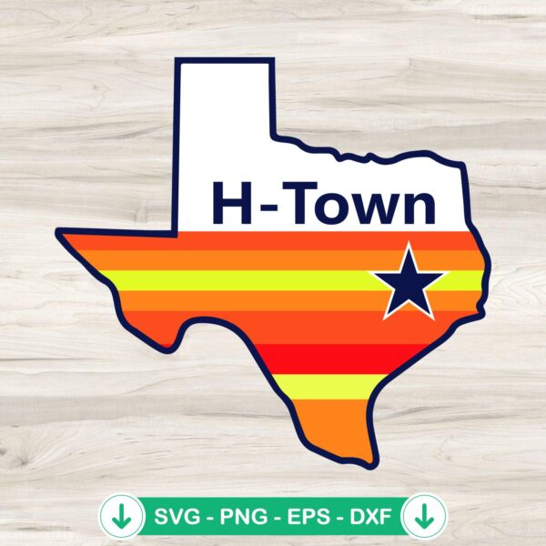 H-Town Houston Texas SVG file for Cricut and cutting machines