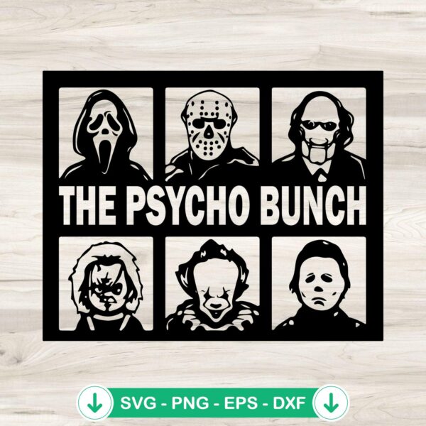 Halloween The Psycho Bunch SVG file for Cricut cutting machine