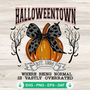 Halloweentown Est 1998 SVG file for Cricut, cutting file