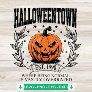 Halloweentown Est 1998 SVG file for Halloween Cricut projects