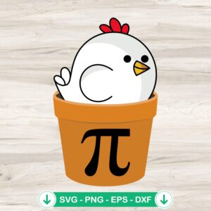Happy Chicken Pot Pi Day svg file for Cricut cutting machine
