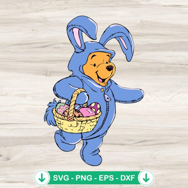 Happy Easter Winnie The Pooh svg file for cutting machine