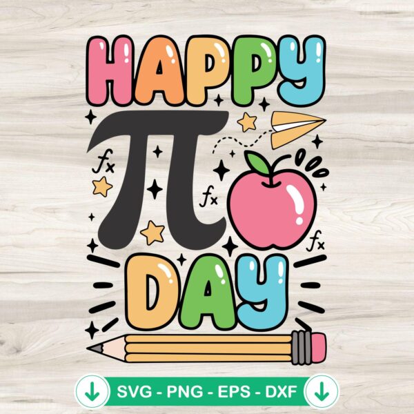 Happy Pi Day SVG file for math teacher, cricut svg cutting file