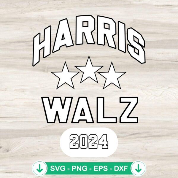 Harris Walz 2024 SVG file, cricut cut file for politics