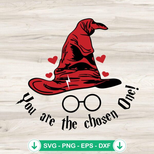 Harry Potter Valentines SVG file - Sorting Hat cut file