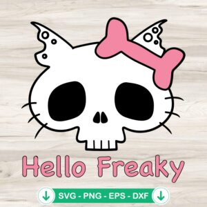 Hello Freaky SVG file for Halloween, cricut svg cutting file