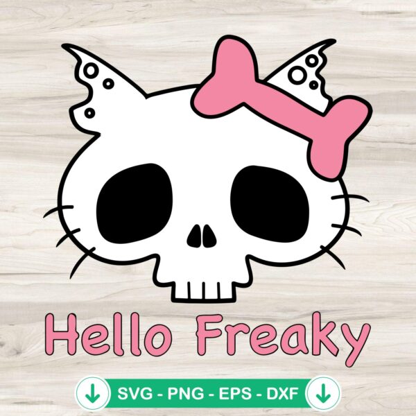 Hello Freaky SVG file for Halloween, cricut svg cutting file