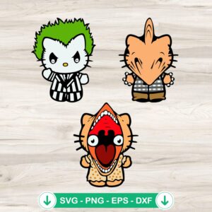 Hello Kitty Beetlejuice SVG Bundle, cricut svg cut file