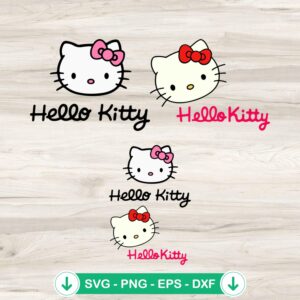 Hello Kitty SVG file, cute cutting file for Cricut