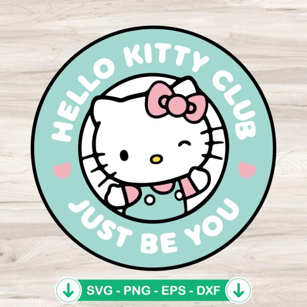 Hello Kitty Club SVG file, cricut svg cutting file for DIY crafts.