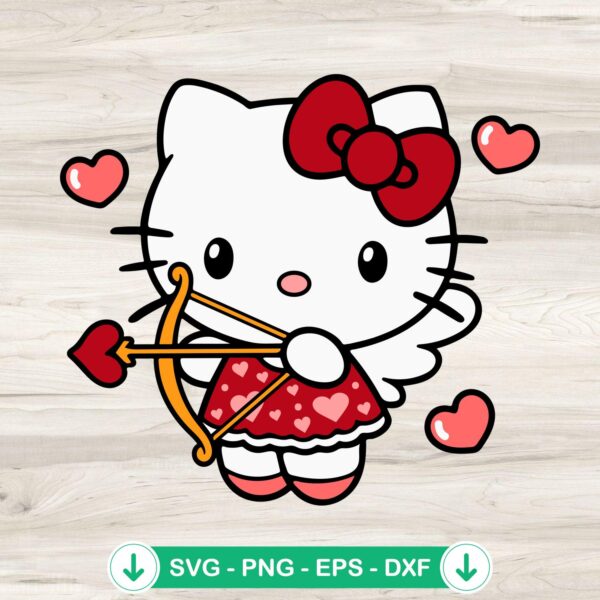 Hello Kitty Cupid SVG file for Cricut cutting machine