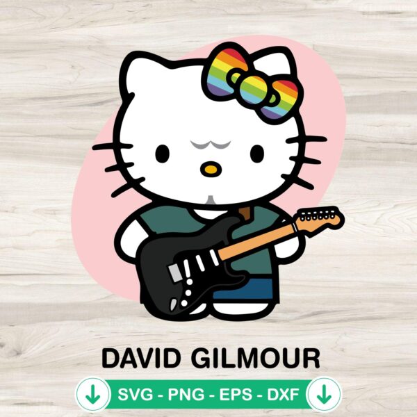 Hello Kitty David Gilmour svg file for cutting machine