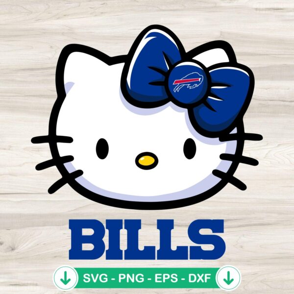 Hello Kitty Buffalo Bills svg file for cricut cutting file