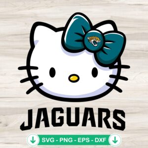Hello Kitty Jacksonville Jaguars Football svg file for cutting machines