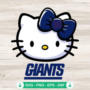 Hello Kitty Giants Football SVG file for Cricut cutting