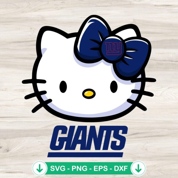 Hello Kitty Giants Football SVG file for Cricut cutting
