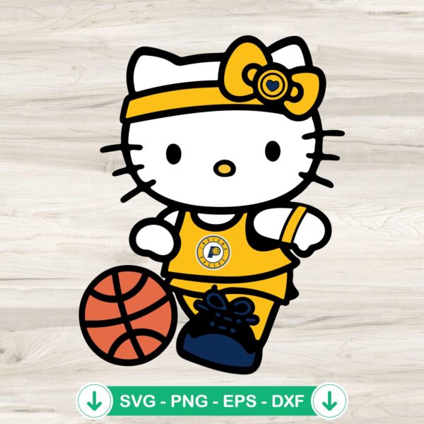 Hello Kitty Indiana Pacers svg file for cutting machines