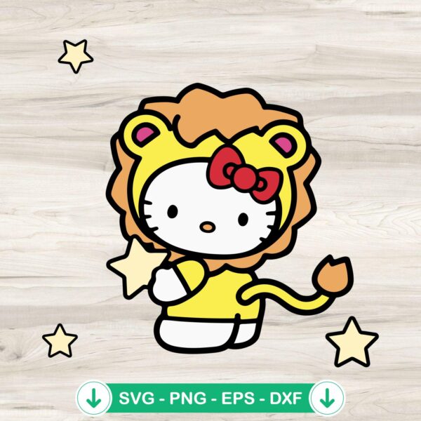 Cute Hello Kitty Leo SVG file for cutting machines