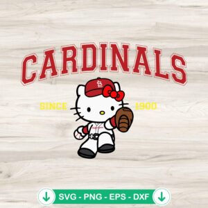 Hello Kitty St Louis Cardinals svg file for cutting machines