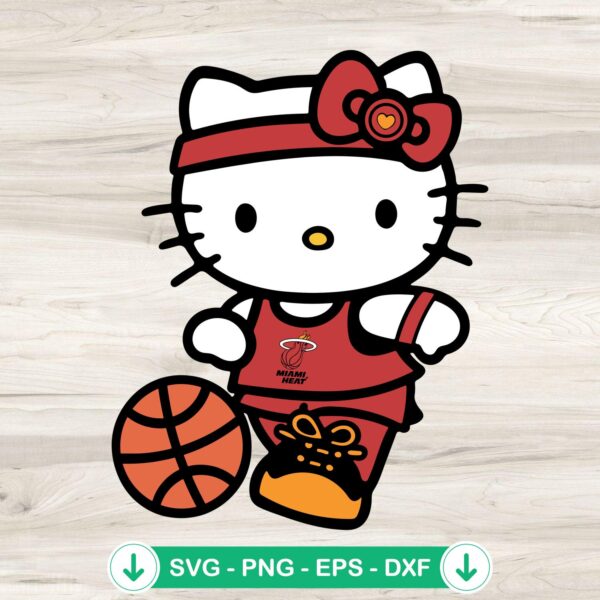 Hello Kitty Miami Heat SVG file for cutting machine