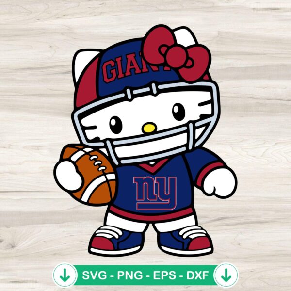 Hello Kitty New York Giants svg file for cutting machine