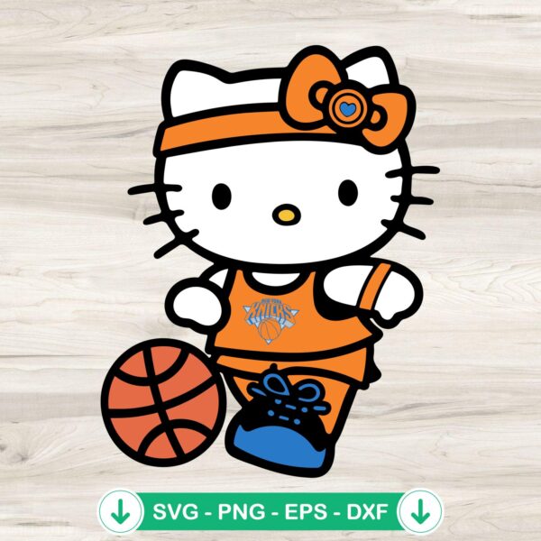 Hello Kitty New York Knicks SVG file for cutting machines