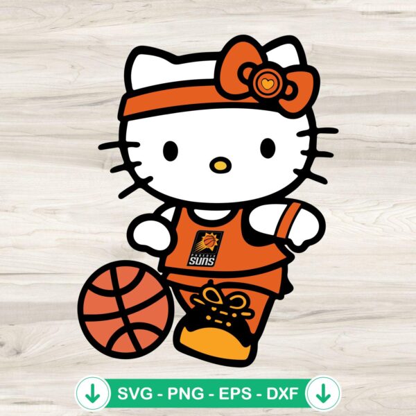 Hello Kitty Phoenix Suns svg file for cricut cutting machine