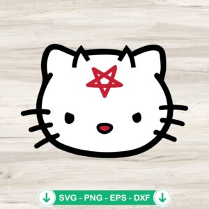 Hello Kitty Satan SVG file, cricut svg cutting file