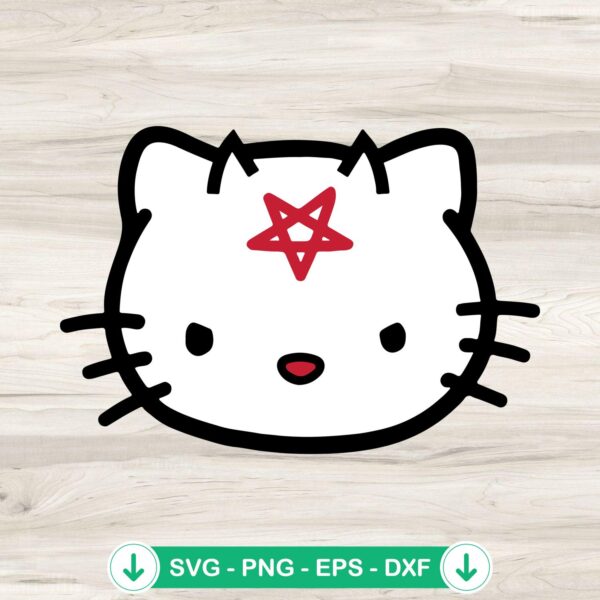 Hello Kitty Satan SVG file, cricut svg cutting file
