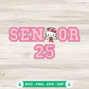 Hello Kitty Senior 2025 SVG file for Cricut cutting machine