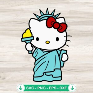 Hello Kitty Statue of Liberty SVG file for cutting machines