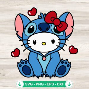 Hello Kitty Stitch SVG file for Cricut and cutting machines
