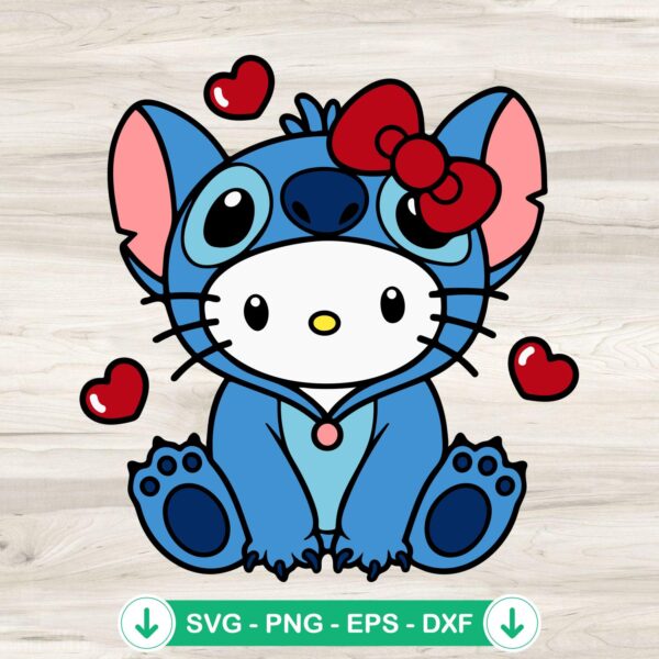 Hello Kitty Stitch SVG file for Cricut and cutting machines