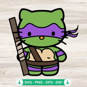 Hello Kitty Teenage Mutant Ninja Turtles SVG file for cricut
