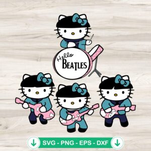 Hello Kitty The Beatles SVG file, cricut svg cutting file