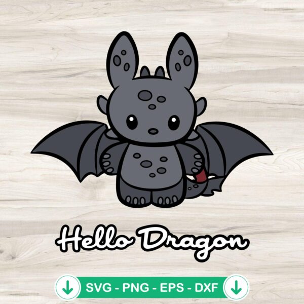 Hello Kitty Toothless SVG file for cutting machines