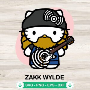 Hello Kitty Zakk Wylde SVG file for cutting machine