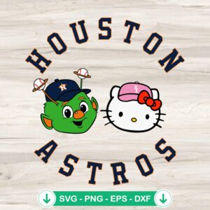 Hello Kitty x Houston Astros Orbit SVG file for cutting machines
