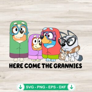 Here Come The Grannies svg file for Cricut cutting machine