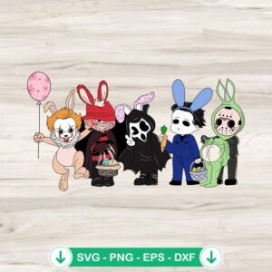 Horror character Happy Easter svg file for cutting machine